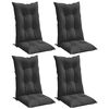 vidaXL Almofad&otilde;es para cadeiras altas 4 pcs mesclado tecido antracite