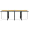 vidaXL 9 pcs conjunto jantar p/ jardim c/ almofad&otilde;es vime PE cinzento