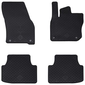 vidaXL Tapete de carro 4 pcs Preto Borracha