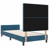 vidaXL Cama Box com cabeceira Azul Escuro 90 x 190 cm Veludo