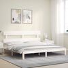 vidaXL Cama sem colch&atilde;o 200x200 cm madeira de pinho maci&ccedil;a branco