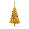 vidaXL &Aacute;rvore Natal artificial pr&eacute;-iluminada c/bolas 150cm PET dourado