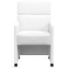 vidaXL Cadeiras de Jantar com Rodas 2 pcs Branco 58 x 65 x 98 cm