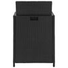 vidaXL 5 pcs conjunto jantar exterior com almofad&otilde;es vime PE preto