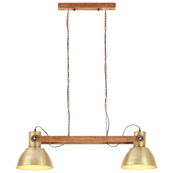 vidaXL Candeeiro suspenso industrial 25 W 109 cm E27 bronze