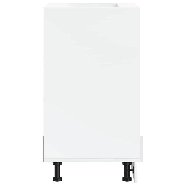 vidaXL Armário forno Kalmar derivados de madeira branco brilhante