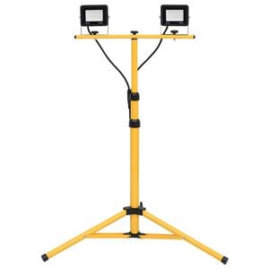 vidaXL Projetor c/ ilumina&ccedil;&atilde;o LED e trip&eacute; 2x20 W branco frio
