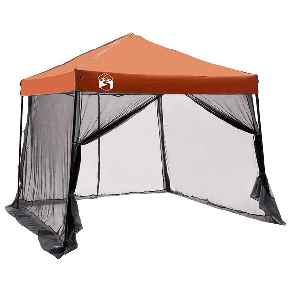 vidaXL Conjunto de Tenda de Camping com telhado 2 pcs Cinza e Laranja