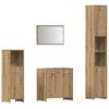 vidaXL 4 pcs m&oacute;veis de casa de banho deriv. madeira carvalho artisiano
