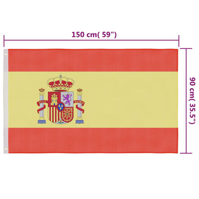 vidaXL Bandeira da Espanha 90x150 cm