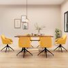 vidaXL Cadeiras de jantar 6 pcs veludo amarelo mostarda