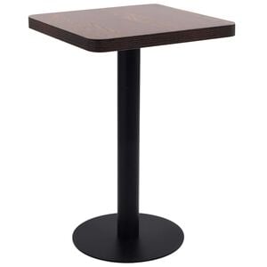 vidaXL Mesa bistr&ocirc; 50x50 cm MDF castanho-escuro