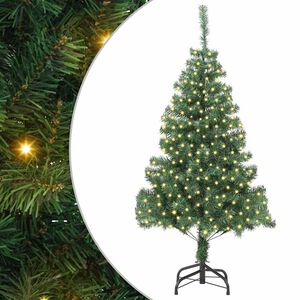 vidaXL &Aacute;rvore de Natal com 300 LEDs com suporte Verde 180 cm PVC