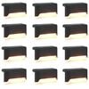 vidaXL Luzes Solares para Exterior com Pino de Aterragem 12 pcs 4,5 cm