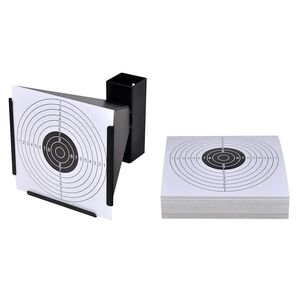 vidaXL Suporte de alvo afunilado 14 cm + 100 alvos de papel