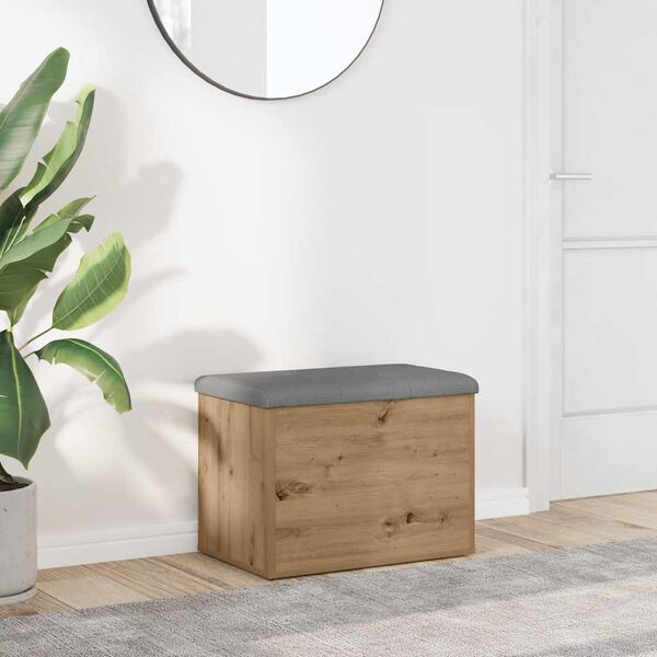 vidaXL Banco arruma&ccedil;&atilde;o 62x42x45cm derivados madeira carvalho artisiano