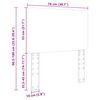 vidaXL Cabeceira Branco Brilhante 75 cm Madeira processada