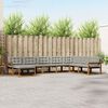 vidaXL Conjunto de Sof&aacute;s para Exterior 8 pcs Cinza Natural e Claro