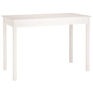 vidaXL Mesa de jantar 110x55x75 cm madeira de pinho maci&ccedil;a branco