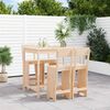 vidaXL 5 pcs conjunto de bar para jardim pinho maciço