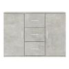 vidaXL Aparador 91x29,5x65 cm derivados de madeira cinza cimento