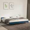 vidaXL Estrutura de cama sem colch&atilde;o 200x200 cm veludo azul-escuro