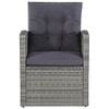 vidaXL 6 pcs conjunto lounge de jardim c/ almofadões vime PE cinzento