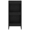 vidaXL Gabinete de Livros Carvalho Preto 80 x 30 x 155 cm