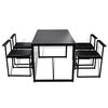 vidaXL Conjunto mesa e cadeiras de jantar 5 pcs preto
