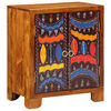vidaXL Aparador multicor 50x35x60 cm madeira de ac&aacute;cia maci&ccedil;a
