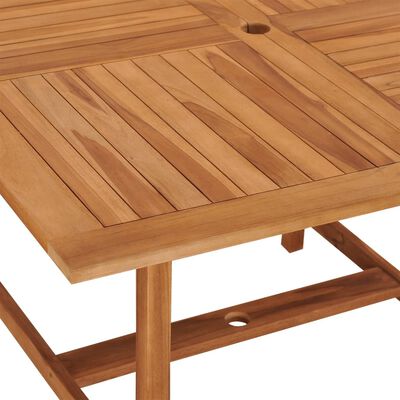 vidaXL Mesa de jantar p/ jardim 110x110x75 cm madeira de teca maciça