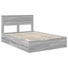 vidaXL Estrutura da Cama com gaveta Cinza Sonoma 150 x 200 cm