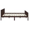vidaXL Cama com 2 gavetas 200x200 cm pinho maci&ccedil;o castanho-escuro