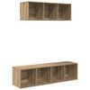 vidaXL Conjunto de m&oacute;vel de TV 2 pcs Carvalho Artesanal