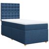 vidaXL Cama com molas/colch&atilde;o 80x200 cm tecido azul