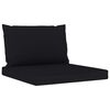 vidaXL 5 pcs conjunto lounge de jardim c/ almofad&otilde;es preto