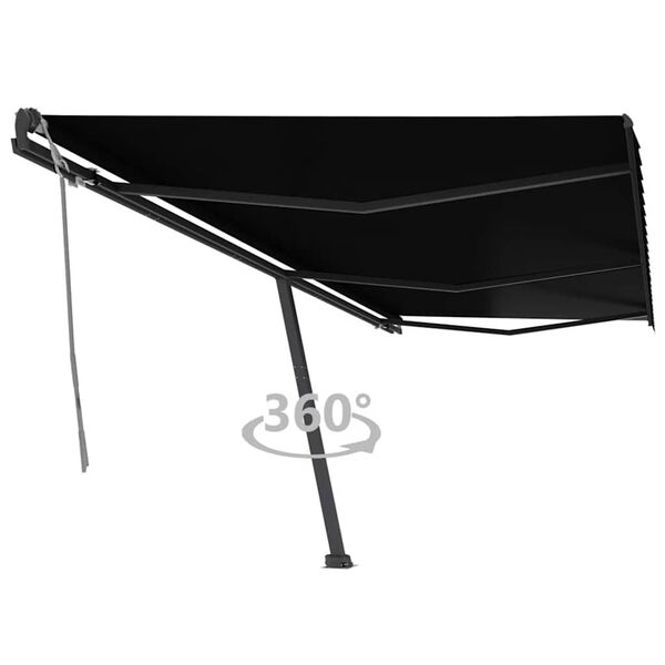 vidaXL Toldo retr&aacute;til manual independente 600x300 cm antracite