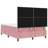 vidaXL Cama Box Spring LED com colch&atilde;o Rosa 160 x 200 cm Veludo