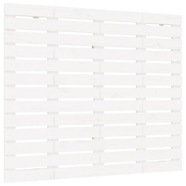 vidaXL Cabeceira de parede 106x3x91,5cm madeira de pinho maci&ccedil;a branco