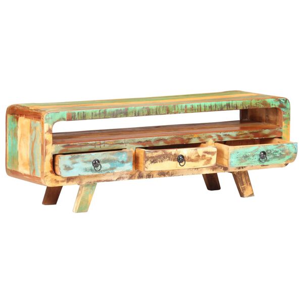 vidaXL Móvel de TV 117x30x41 cm madeira recuperada maciça