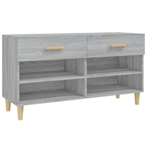 vidaXL Sapateira 102x35x55 cm derivados de madeira sonoma cinza