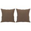 vidaXL 3 pcs conjunto de sof&aacute;s com almofadas tecido castanho