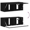 vidaXL Conjunto de Gabinete de Parede para TV 6 pcs Preto