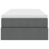 vidaXL Cama com arruma&ccedil;&atilde;o e colch&atilde;o Cinza Escuro 90 x 200 cm Poli&eacute;ster