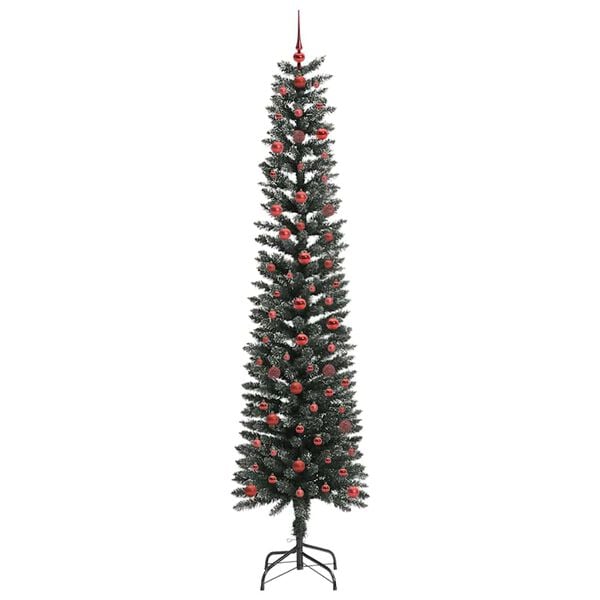 vidaXL &Aacute;rvore de Natal Artificial Verde 240 cm PVC, Pl&aacute;stico e A&ccedil;o
