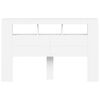 vidaXL Cabeceira cama c/ LEDs 160x18,5x103,5 cm deriv. madeira branco