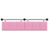 vidaXL Cabeceira Suspensa Riscas Rosa 210 x 55 x 5 cm tecido