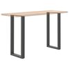 vidaXL P&eacute;s para mesa de bar em formato de U, 2 pe&ccedil;as, antracite, 50x(100-101) cm, a&ccedil;o