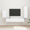 vidaXL Conjunto de m&oacute;vel de TV 4 pcs Branco Brilhante