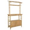 vidaXL Mesa de Bar Externa Natural 110 x 50 x 210 cm Bambu